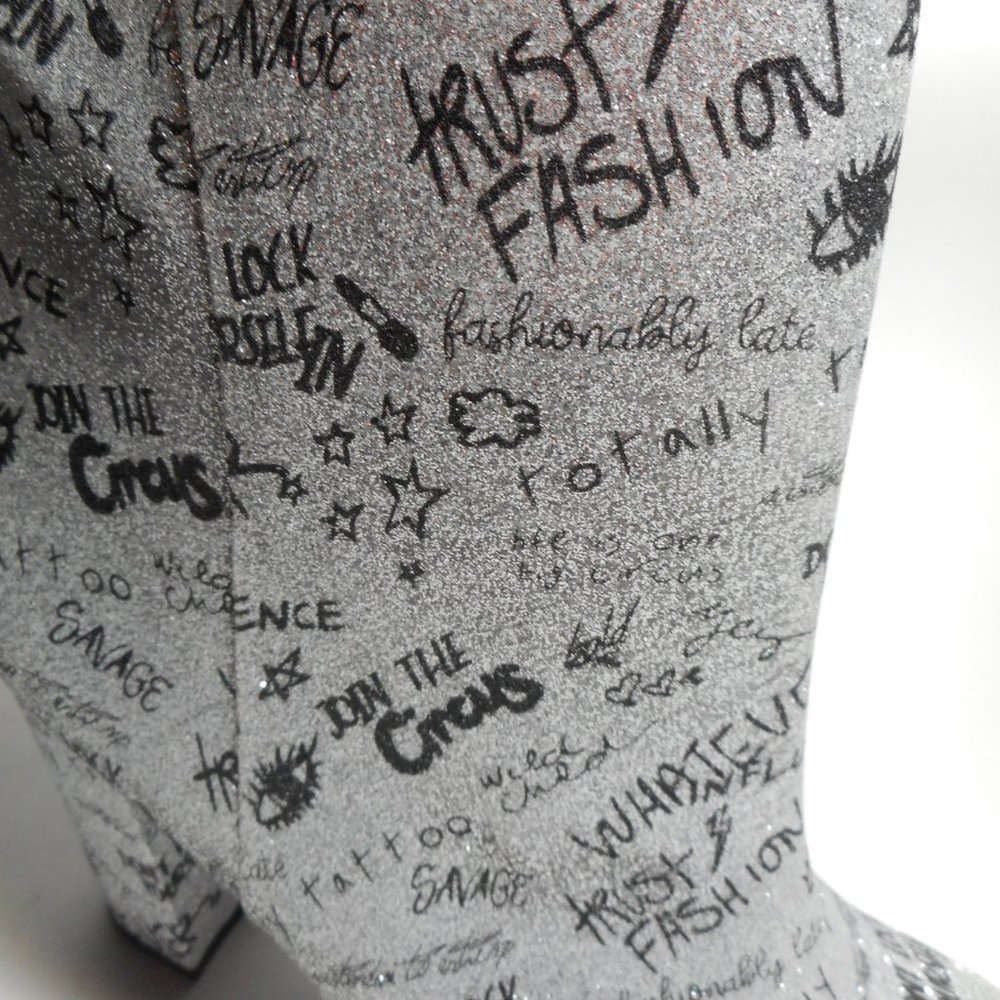 NEW SAM ELDELMEN Silver Retro Club Style Ankle Boots - Picture 8 of 8